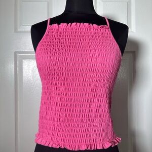 Pink Smocked Women's Top
